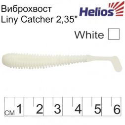 Виброхвост Helios Liny Catcher 2,35&quot;/6 см White 12шт. (HS-5-001)