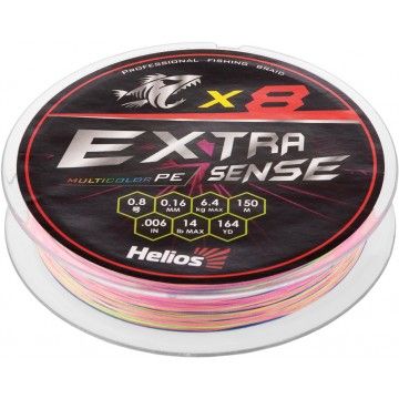 Шнур Helios Extrasense X8 PE Multicolor 150m   0.8/14LB 0.16mm (HS-ES-X8-0.8/14LB)