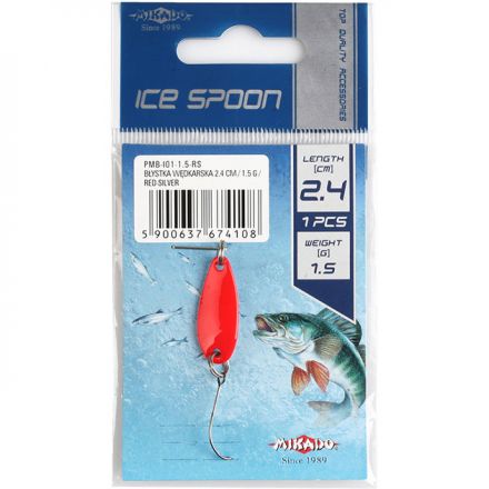 Блесна колеблющаяся Mikado MINI  1.5 г. / 2.4 см. - красный-серебро