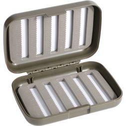 Коробка для мормышек и мушек Mikado (12,8 х 8,6 х 3,4см) серая, водонепроницаемая