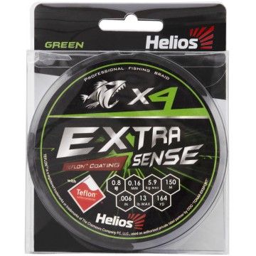 Шнур Helios Extrasense X4 PE Green 150m   0.8/13LB 0.16mm (HS-ES-X4-0.8/13LB)