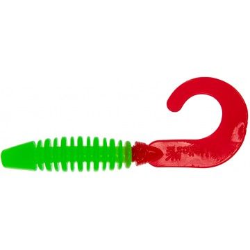 Твистер Din 3,11&quot;/7,9см Lime &amp; Red 6шт. (HS-33-021) Helios