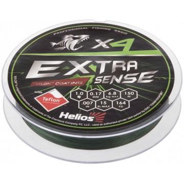 Шнур Helios Extrasense X4 PE Green 150m   1/15LB 0.17mm (HS-ES-X4-1/15LB)