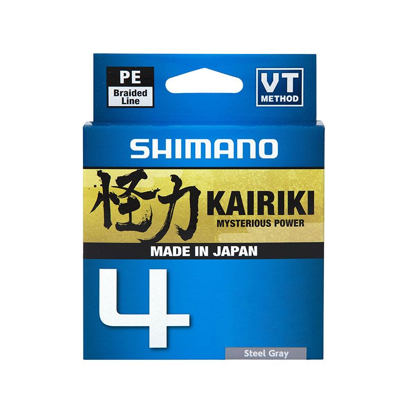 Леска плетёная SHIMANO Kairiki 4 PE 150 м серая 0.28 мм 26 кг