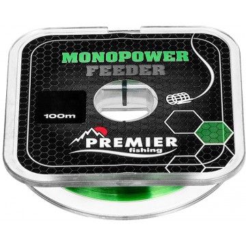 Леска MONOPOWER FEEDER 0,18mm/100m Green Nylon  (PR-MF-G-018-100) Premier Fishing
