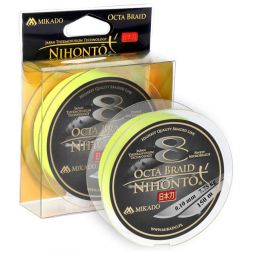 Плетеный шнур Mikado NIHONTO OCTA BRAID 0,14 fluo (150 м) - 10.15 кг.