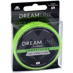 Плетеный шнур Mikado DREAMLINE Competition 0.14 fluo green (10 м) - 12.98 кг.