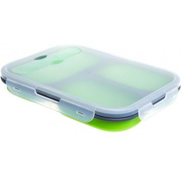 Контейнер силиконовый складной 3 отсека с ловилкой (PR-FH007)