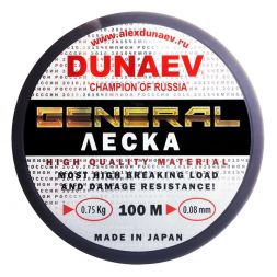 Леска Дунаев General All Round 100m 0.08мм  (0,72 кг)