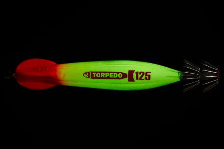 Кальмарница ASARI Torpedo 125гр #01 Red Head-Green Lumo
