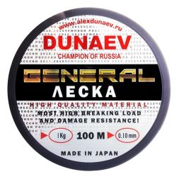 Леска Дунаев General All Round 100m 0.10мм  (1 кг)