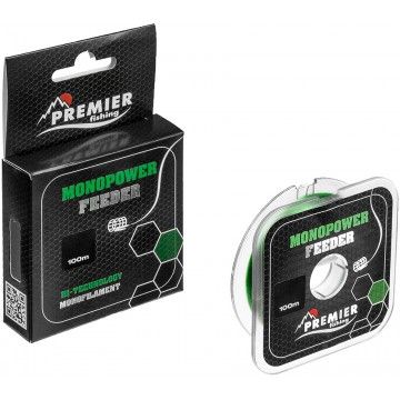 Леска MONOPOWER FEEDER 0,40mm/100m Green Nylon (PR-MF-G-040-100) Premier Fishing