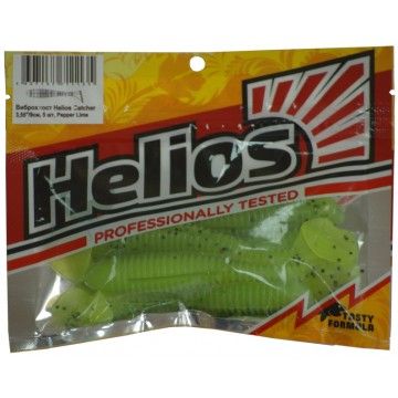 Виброхвост Helios Catcher 3,55&quot;/9 см Pepper Lime 5шт. (HS-2-009)
