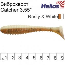 Виброхвост Helios Catcher 3,55&quot;/9 см Rusty &amp; White 5шт. (HS-2-005)