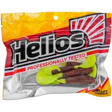 Твистер Hybrid 3,15&quot;/8,0 см Rusty Gold &amp; Lime 7шт. (HS-14-017) Helios