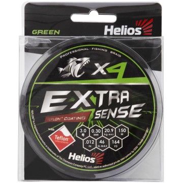 Шнур Helios Extrasense X4 PE Green 150m 3/46LB 0.30mm (HS-ES-X4-3/46LB)