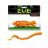 Приманка ZUB-WORM-ZANDER 108мм-5шт, (цвет 250) морковный с блестками