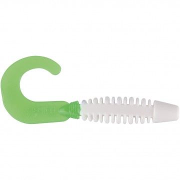 Твистер Helios Din 3,11&quot;/7,9см White &amp; Green 6шт. (HS-33-016)