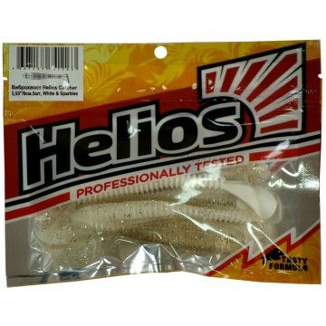 Виброхвост Helios Catcher 3,55&quot;/9 см White &amp; Sparkles 5шт. (HS-2-002)