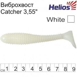 Виброхвост Helios Catcher 3,55&quot;/9 см White 5шт. (HS-2-001)
