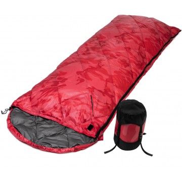 Спальный мешок пуховый 210х72см (t-5C) красный (PR-SB-210x72-R)