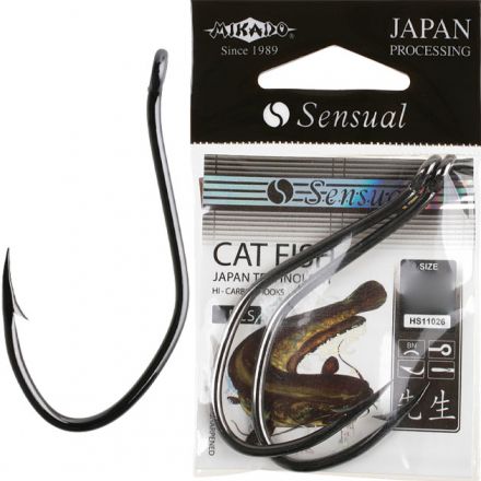 Крючки Mikado SENSUAL - CAT FISH № 4/0 BN (с ушком) ( 2 шт.)