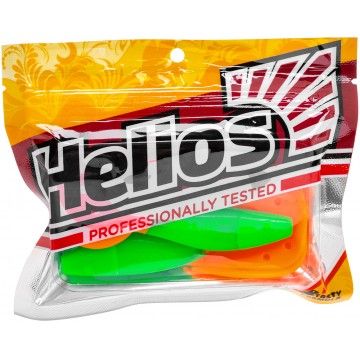 Твистер Kasandra 4&quot;29/10,9см Lime &amp; Orange 5шт. (HS-34-020) Helios