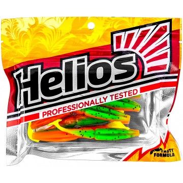 Виброхвост Guru 4,0&quot;/10,16 см Pepper Green &amp; Orange LT 7шт. (HS-30-032) Helios