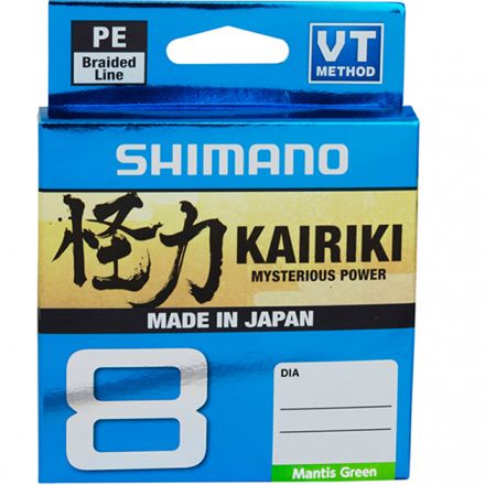 Леска плетёная Shimano Kairiki 8 PE 150м зеленая 0.230mm/22.5kg