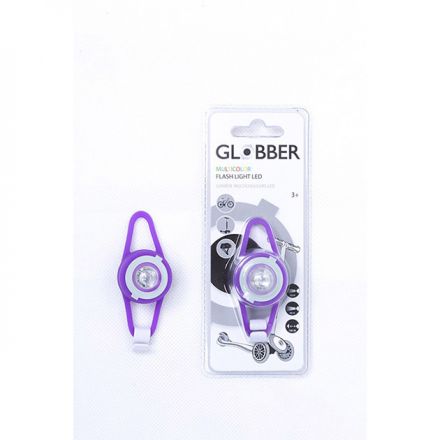 Габаритный фонарь GLOBBER для самоката, велосипеда, шлема, фиолетовый