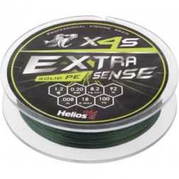 Шнур Helios Extrasense X4S PE Green 92m   1.2/18LB  0.20mm (HS-ES-X4S-1.2/18LB)