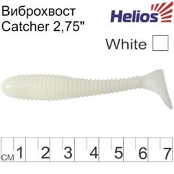 Виброхвост Helios Catcher 2,75&quot;/7 см White 7шт. (HS-1-001)