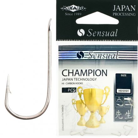 Крючки Mikado SENSUAL - CHAMPION № 12 NI (с лопаткой) ( 10 шт.)