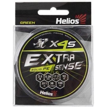 Шнур Helios Extrasense X4S PE Green 92m  2.5/38LB 0.28mm (HS-ES-X4S-2.5/38LB)