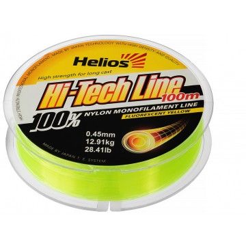 Леска Helios Hi-tech Line Nylon Fluorescent Yellow 0,45mm/100 (HS-NBF 45/100)