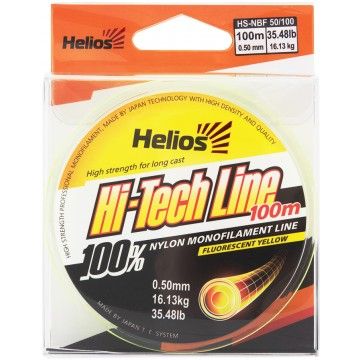 Леска Helios Hi-tech Line Nylon Fluorescent Yellow 0,50mm/100 (HS-NBF 50/100)