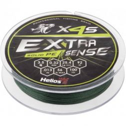 Шнур Helios Extrasense X4S PE Green 92m 3.5/56LB 0.32mm (HS-ES-X4S-3.5/56LB)