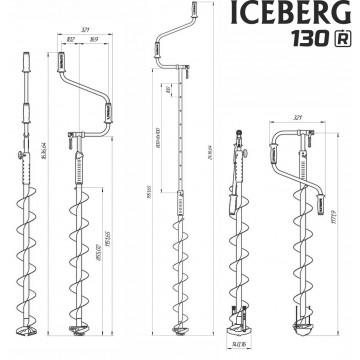 Ледобур ICEBERG-ARCTIC 130(R)-1900 v2.0 (правое вращение) LA-130RA