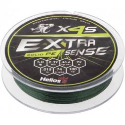 Шнур Helios Extrasense X4S PE Green 92m 5/74LB 0.39mm (HS-ES-X4S-5/74LB)