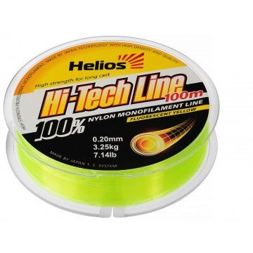 Леска Helios Hi-tech Line Nylon Fluorescent Yellow 0,20mm/100 (HS-NBF 20/100)