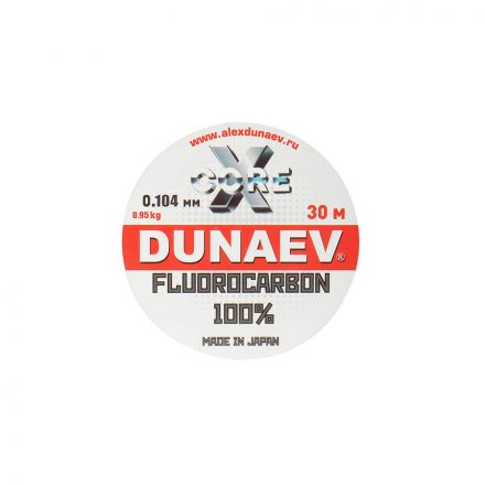 Леска Dunaev Fluorocarbon 0.104мм  (0,95 кг)  30м