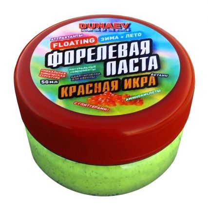 Форелевая паста Dunaev Красная Икра Зеленая (50 мл.)