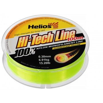 Леска Helios Hi-tech Line Nylon Fluorescent Yellow 0,30mm/100 (HS-NBF 30/100)
