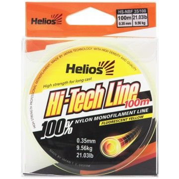 Леска Helios Hi-tech Line Nylon Fluorescent Yellow 0,35mm/100 (HS-NBF 35/100)