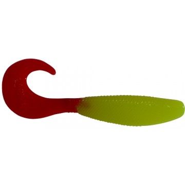 Твистер Helios Hybrid 3,15&quot;/8,0 см Acid lemon &amp; Red 7шт. (HS-14-029)