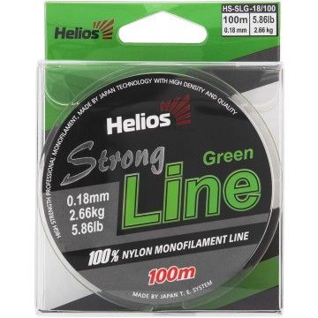 Леска Helios Strong Line Nylon Dark Green 0,18mm/100 (HS-SLG-18/100)