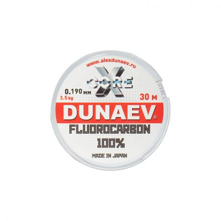Леска Dunaev Fluorocarbon 0.190мм  (3,5 кг)  30м