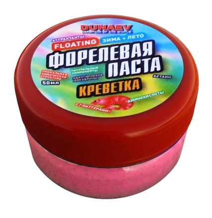 Форелевая паста Dunaev Креветка Красная (50 мл.)