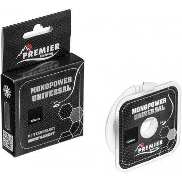 Леска MONOPOWER UNIVERSAL 0,35mm/100m Clear Nylon (PR-MU-T-035-100) Premier Fishing