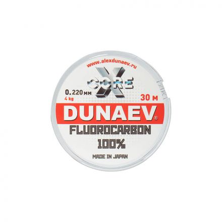 Леска Dunaev Fluorocarbon 0.220мм  (4 кг)  30м